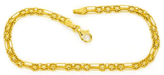 Foto 1 - Goldkette und Goldarmband Doppel Anker Figaro, K2121