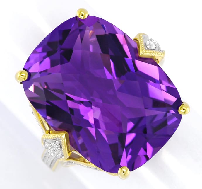 Foto 2 - Mondäner Diamantenring mit riesigem Amethyst, S5828