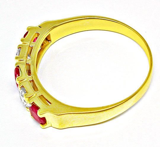Foto 3 - Neu! Brillant-Ring, Tolle Spitzenrubine Gelbgold, S8430